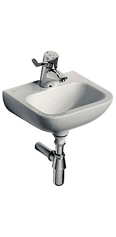 Armitage Shanks washbasin with thermostatic long lever mixer